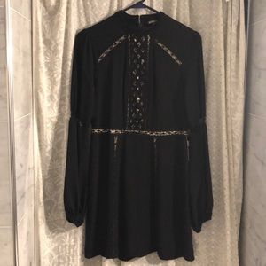 Lace Inset Mini Dress